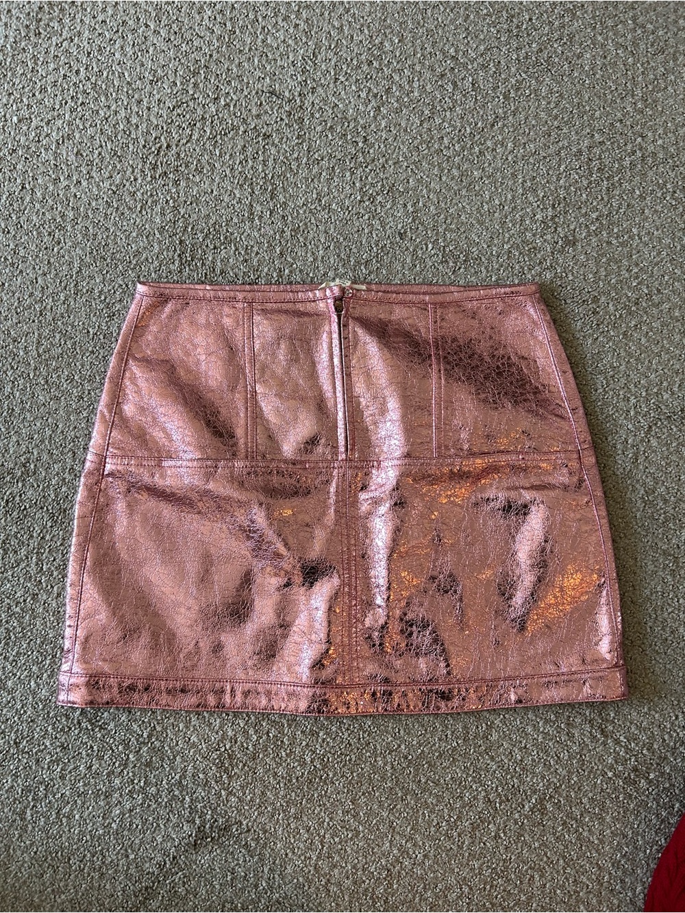 Metallic Pink Mini Skirt